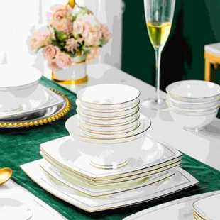 盘子菜盘家用中式2023碗碟套装家用骨瓷餐具套装陶瓷餐盘