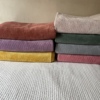 韩式纯色简约一面绒，一面天丝绗缝水洗保暖绒毯秋冬床垫床单床盖