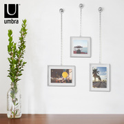 umbra欧式创意悬挂金属，相架家庭装饰照片，墙相框墙挂墙画框组合