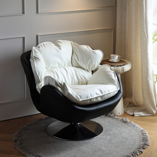 Redmo红摩家具   单人位沙发椅皮质客厅轻奢转椅沙发高级感休闲椅