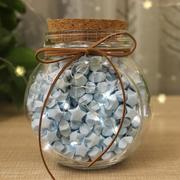 。装星星的玻璃罐带盖装饰糖果罐子可爱创意白糖精致小玻璃瓶密封