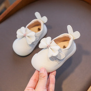春秋季小宝宝公主鞋0婴儿学步鞋1一3岁2女幼童小皮鞋软底可爱单鞋