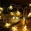 灯灯饰吊饰ANB雪花灯布户外灯圣诞树彩氛围 小夜灯串装饰挂饰圣诞