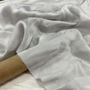 。米灰色暗纹提花纯棉印染软垂醋酸布料抗皱夏季改良旗袍真丝感布