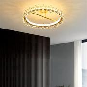 UMAC 北欧后现代铜轻奢水晶吸顶灯圆形卧室灯北欧简约餐厅客厅LED