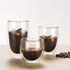 跨境玻璃杯双层隔热咖啡杯家用饮水杯子亚马逊蛋形玻璃杯套装