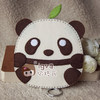 29熊猫钥匙零钱两用包不织布，材料包diy手工打发时间自制礼物