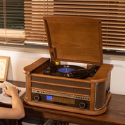 名伶1411老式lp黑胶，唱片机复古留声机音响，欧式摆件电唱机无线蓝牙