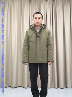 甩羽绒服+棉服复合体，90鸭绒75+普洛克23冬墨蓝厚款男外套