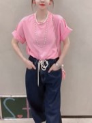王家欧洲站2024春季时尚大牌女装，高端韩国简约风纯色t恤