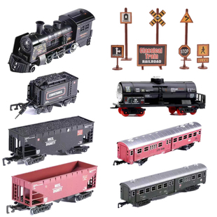 儿童古典火车头轨道加长大配件道口铁桥轨道电动轨道火车模型玩具