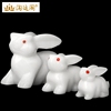 白玉兔子摆件兔型饰品生肖，兔小兔子小白兔，饰物兔形摆设玉兔吉祥物