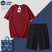 NASA GAVK2023套装男夏季潮流春秋季潮牌纯棉套装男上衣短裤