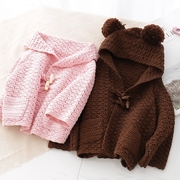 宝宝毛衣diy手工编织材料包婴儿(包婴儿)外套钩针勾织牛奶棉纯棉线送工具