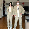 小众设计感情侣装秋季韩版两件套装，法式一长一短夹克外套ins潮牌