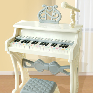儿童电子琴女孩玩具生日礼物带麦克风1-3-6岁2宝宝益智早教小钢琴