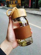 日本防烫玻璃杯学生水瓶耐高温创意杯子高端品便携水杯带茶漏