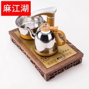 茶桌烧水壶嵌入式全自动上水鸡翅实木，茶具架子茶台茶几电磁炉一体