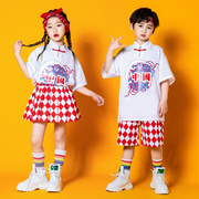 六一儿童套装幼儿园啦啦队表演服装小学生国风合唱毕业服女童夏