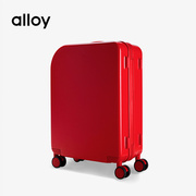 alloy乐几红色行李箱时尚，潮流结婚旅行箱，20寸24寸万向轮拉杆
