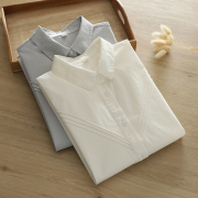 2023秋季新白色(新白色)衬衫，女韩版纯棉长袖小清新百，搭学生打底潮上衣外套