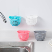 免打孔吸盘式简易厨房水槽，塑料沥水篮收纳挂篮小用品收纳置物架