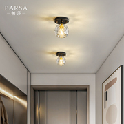 帕莎灯饰全铜水晶过道，走廊现代简约入户玄关阳台轻奢网红吸顶灯具