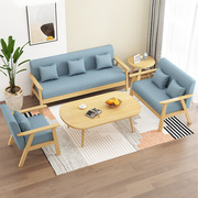 布艺沙发小户型家用简约现代出租房，卧室单双人(单双人，)实木沙发办公室沙发