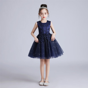 女大童夏季短款连衣裙，2024蓬蓬纱，小女孩公主裙学生六一演出服