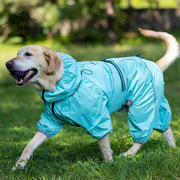 狗狗衣服中大型犬冲锋衣秋冬季装保暖加厚款拉布拉多宠物四脚雨衣