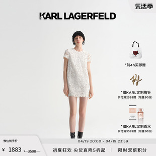 karllagerfeld卡尔拉格斐春夏，款蕾丝短袖，连衣裙老佛爷231l1364