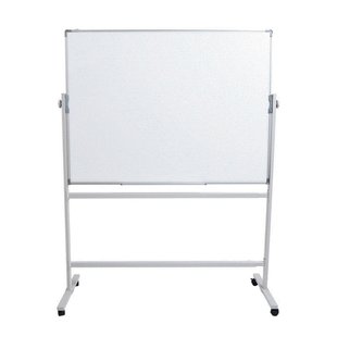 品90x120cm单面磁性白板支架式，双杠移动办公会议，黑板看板写字板新