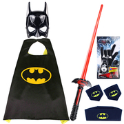 儿童节表演服装cos蝙蝠侠玩具道具发光面具披风声光发射器男孩