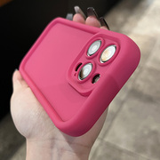 芭比粉色硅胶适用苹果15手机壳iphone14promax简约13高级感12全包防摔11少女，心创意pm高端套韩系多巴胺爆