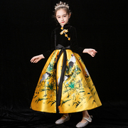 女童旗袍中国风儿童，古筝演出服拜年服古装唐装，汉服中式洋气秋冬装