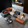 北欧轻奢布艺沙发组合U型现代简约免洗科技布小户型彩色乳胶沙发