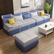 多功能沙发床两用转角，贵妃小户型可折叠客厅科技，布可储物简约现代