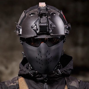 酋长m07悍将面具半脸战术面罩，骑行面具迷彩防护面罩头盔挂面具