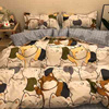 床品三四件套北欧风格床盖床单被套纯棉1米2学生宿舍床上简约大气