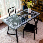 pvc软玻璃桌垫防油防水桌布透明蕾丝印花茶几花垫水晶板桌垫