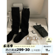 第二件袜子纯色，韩版2024秋冬休闲学院jk风显瘦长筒袜女