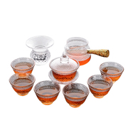 透明玻璃功夫茶具套装，家用高端茶壶盖碗，茶桌瓷器定制logo茶叶礼盒