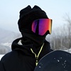 yso滑雪镜护目镜男女，滑雪大柱面眼镜磁吸双层防雾透明卡近视镜片
