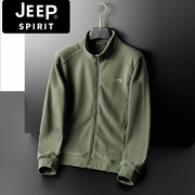 jeep吉普春秋男士卫衣摇粒绒开衫，运动休闲夹克抓绒外套潮上衣