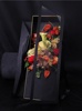 雅仕盒开合式长方形礼盒绸缎面开窗透明情人节玫瑰花盒花艺包装盒