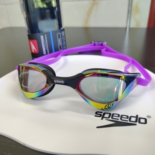 speedo速比涛泳镜男女电镀成人，游泳专用防水防雾高清防紫外线泳镜