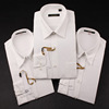 正装衬衫职业男女式（V字领/普领）工作服衬衫商务乳白色衬衣