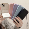 启乾 液态折叠支架壳iphone15手机壳适用苹果14/13promax小众高级感简约纯色情侣男女粉色蓝色紫色黑色
