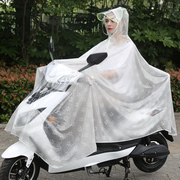 雨衣电动车单人透明骑行女款时尚成人专用加大加厚女士电瓶车雨披
