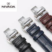 尼维达手表带真皮双按蝴蝶扣，表链男女款通用手表，配件161820mm